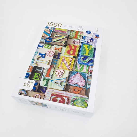 Belvedere Prestige Collection 1000 Piece Puzzle Alphabet Abstract Colorful - Picture 7 of 9